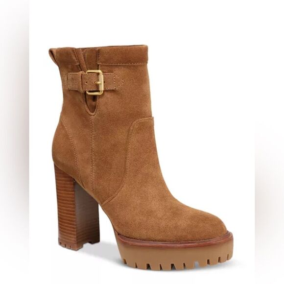 Veronica Beard Shoes - Veronica Beard Hannigan Suede Platform Boots in Hazelwood, New, Size 11